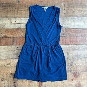 BCBG Generation XS Royal Blue Tank Wrap Top Summer Shorts Romper - Comfy Chic